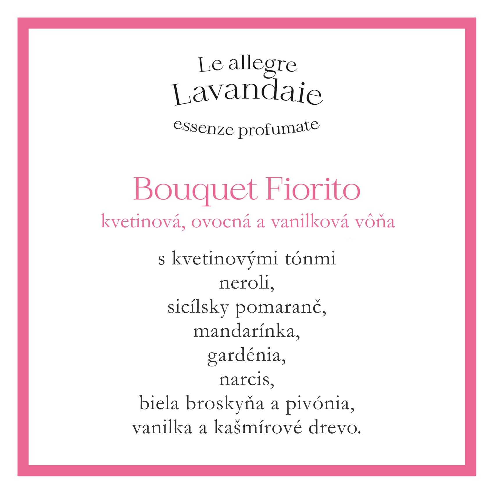 bouquet popis